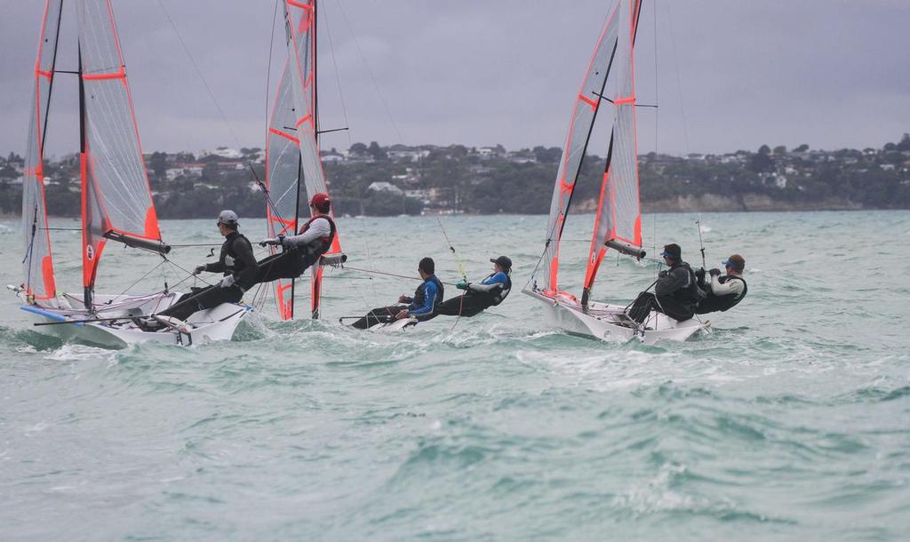 close racing at 29er Nationals - 29er NZ Nationals 2014 © John Adair